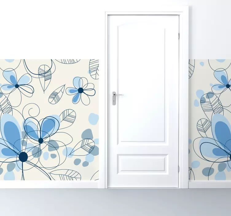 꽃 패턴 비닐 시트 스티커 - TenStickers