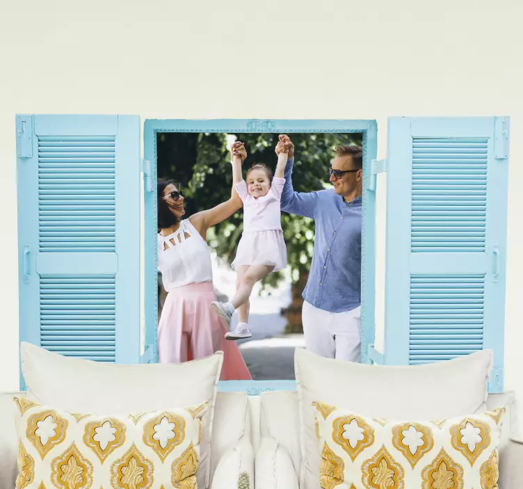 열대 해변 시각 효과 벽 스티커 - TenStickers