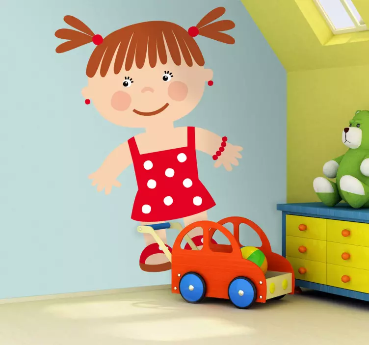 어린이를 위한 벽 스티커 매력적인 여성 실루엣 - TenStickers