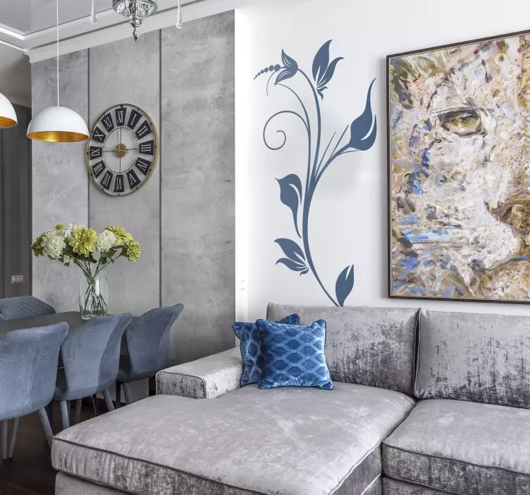 꽃 장식 58 벽 스티커 - TenStickers