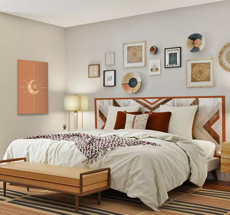 머리판 벽 스티커 기하학적 패턴 디자인 - TenStickers