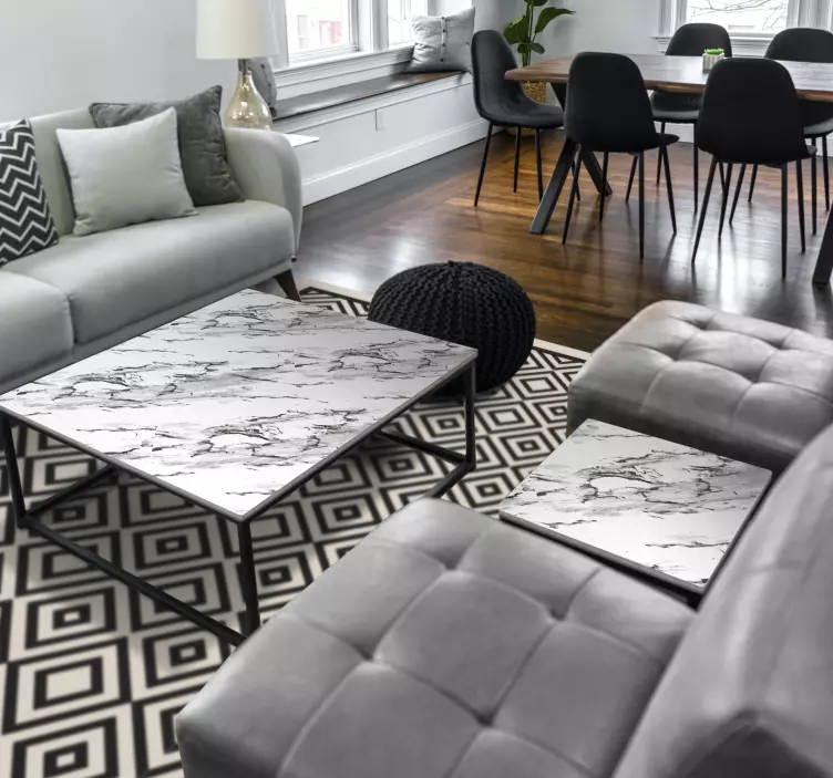 우아한 회색 대리석 가구 스티커 - TenStickers