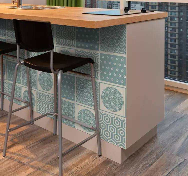 타일 스티커 그린 자판디 - TenStickers