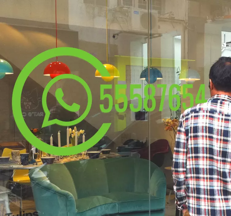 Whatsapp 비즈니스 창 스티커 - TenStickers