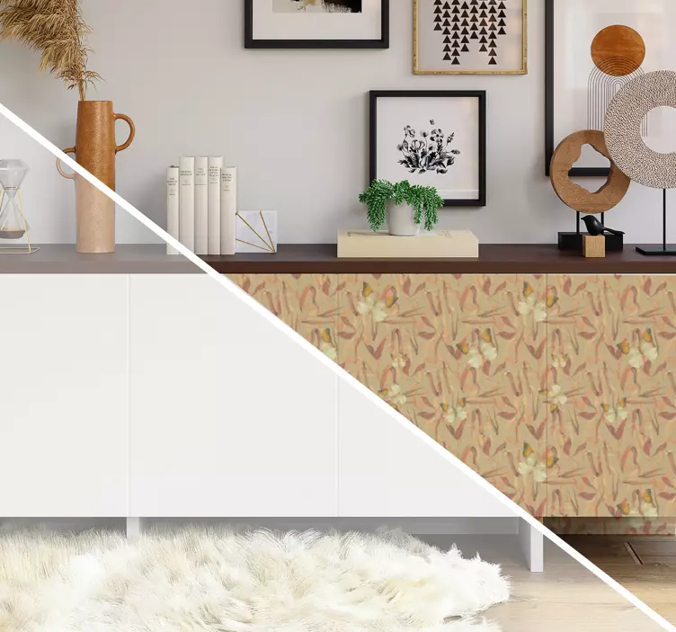 가구 스티커 가을 꽃 패턴 - TenStickers