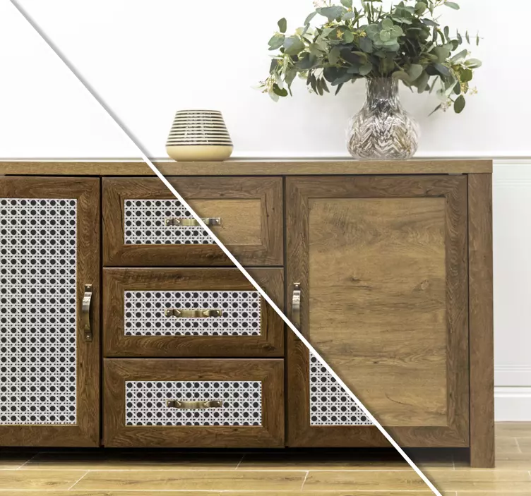 가구 스티커 현대적인 잎 패턴 - TenStickers