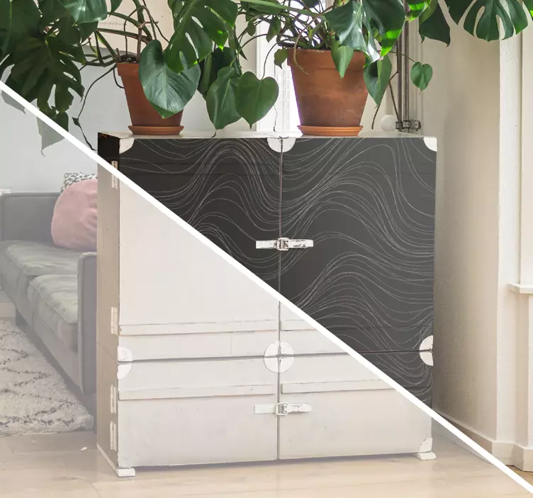 파도 텍스처 가구 스티커 - TenStickers