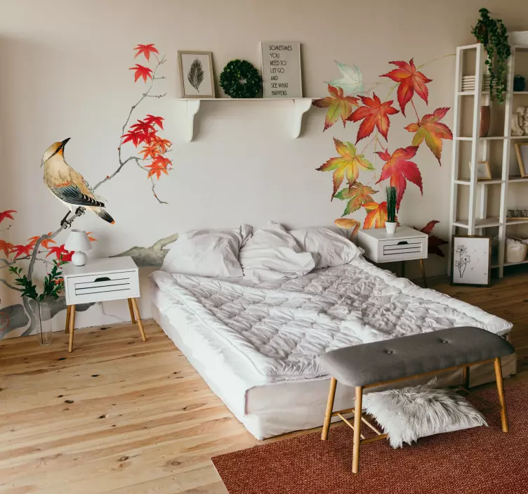 일본어 단풍 벽 스티커 - TenStickers