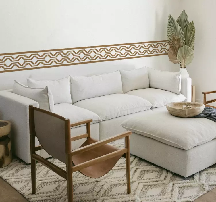 거실 벽 스티커 녹색 기하학적 형태 - TenStickers