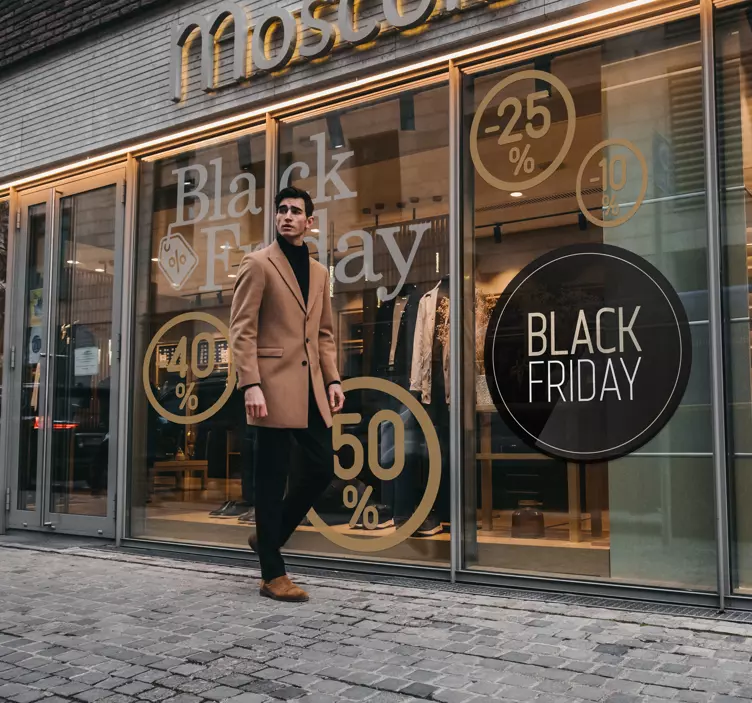 검은 금요일 프로모션 판매 스티커 - TenStickers