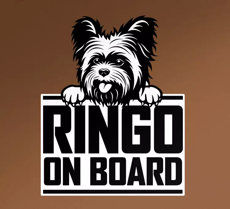 자동차 용 스티커 장난꾸러기 강아지 표지판 - TenStickers