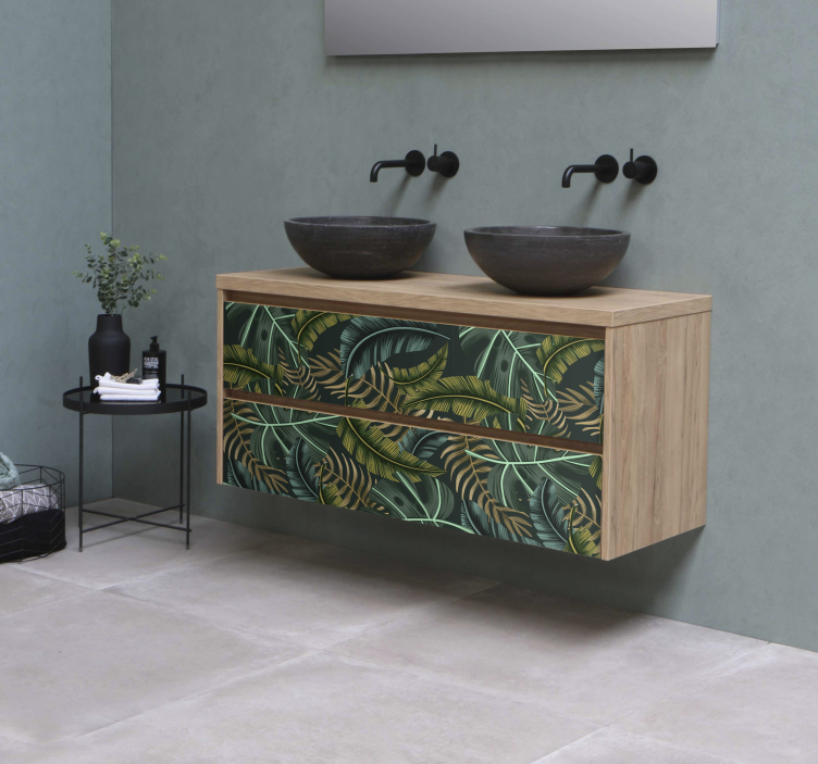 가구 스티커 열대 잎 - TenStickers