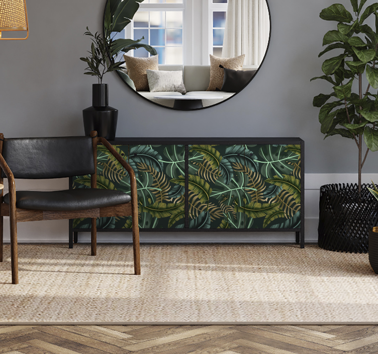 가구 스티커 열대 잎 - TenStickers