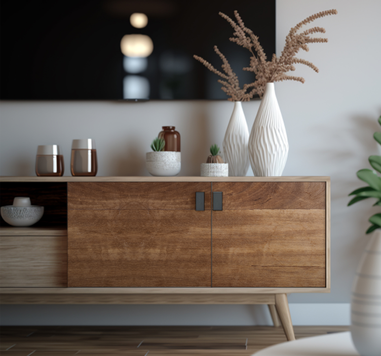 가구 스티커 목재 텍스처 브라운 - TenStickers