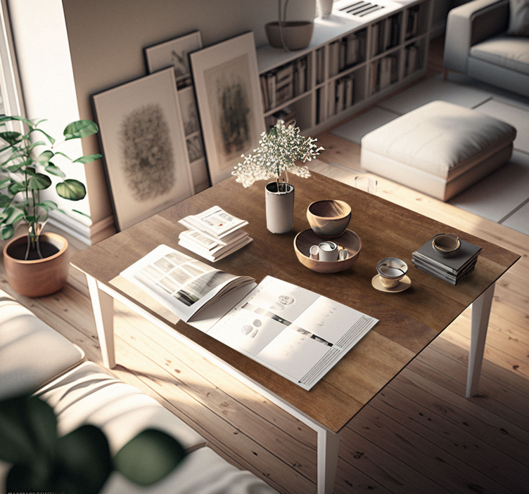 가구 스티커 목재 텍스처 브라운 - TenStickers