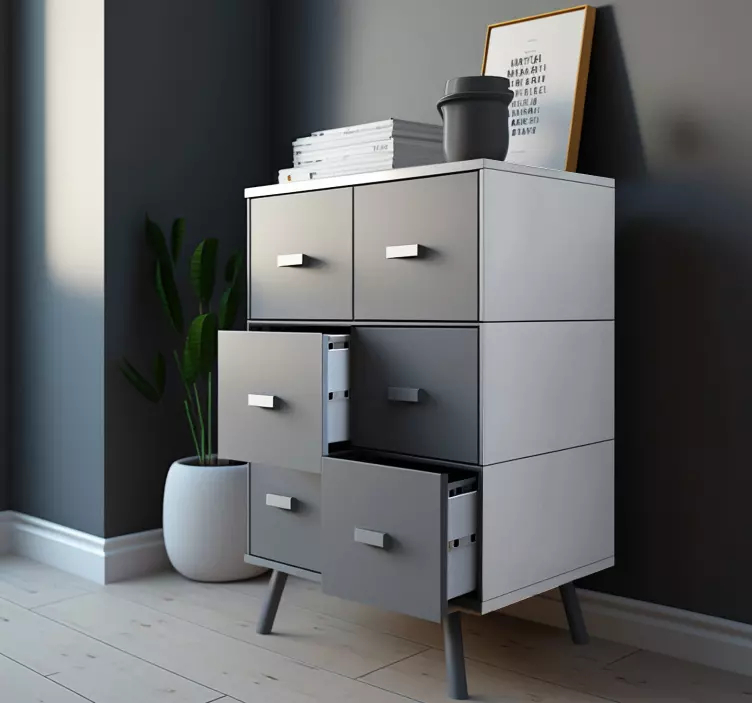 가구 스티커 색깔 그레이 - TenStickers