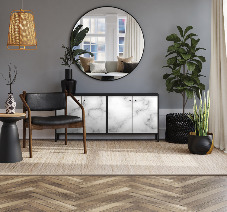 가구 스티커 백색 마르몰 - TenStickers