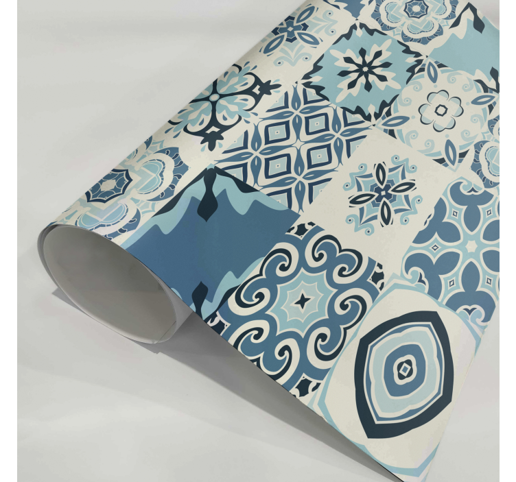 가구 스티커 아주레조스 블루 - TenStickers