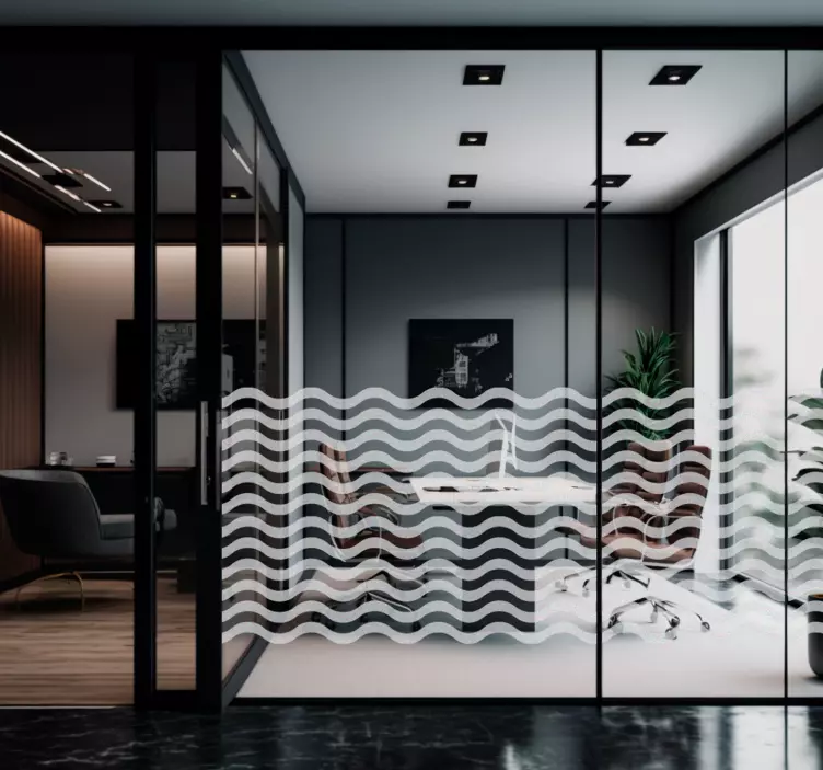 창 스티커 투명한 파도 - TenStickers