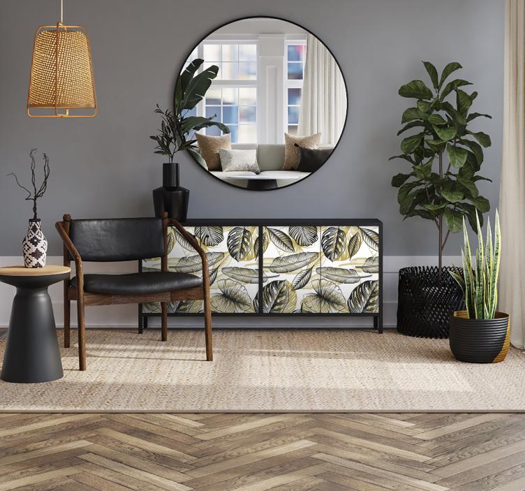 가구 스티커 트로피컬한 우아한 식물 - TenStickers