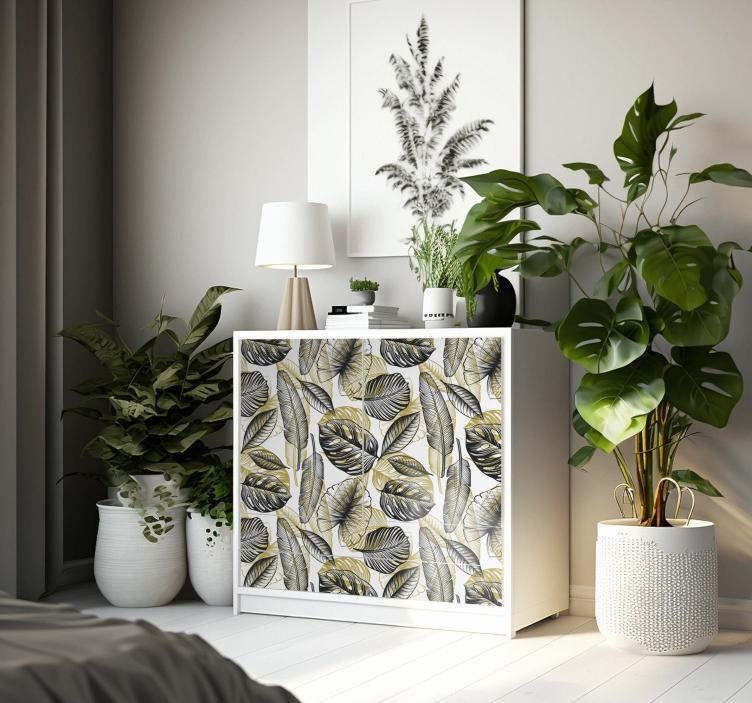 가구 스티커 트로피컬한 우아한 식물 - TenStickers