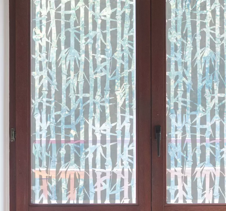 창 스티커 투명한 대나무 - TenStickers