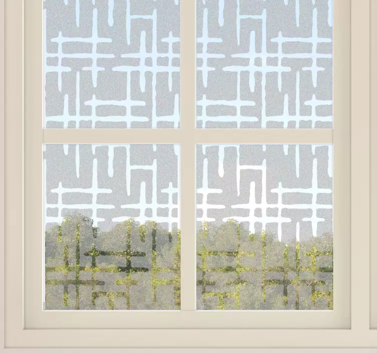 창 스티커 투명한 가로선 - TenStickers