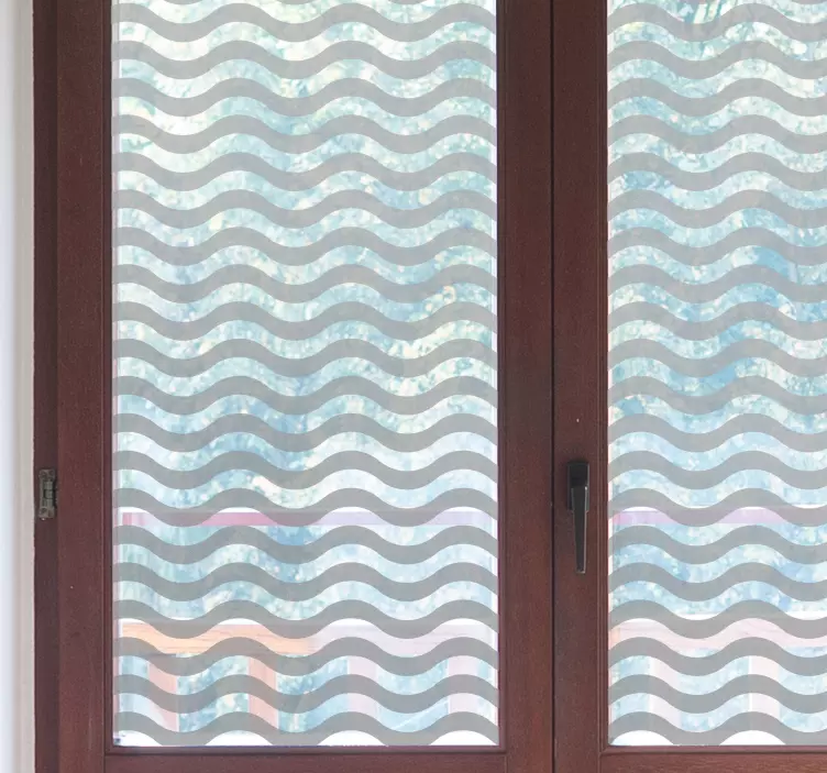 창 스티커 투명한 파도 - TenStickers