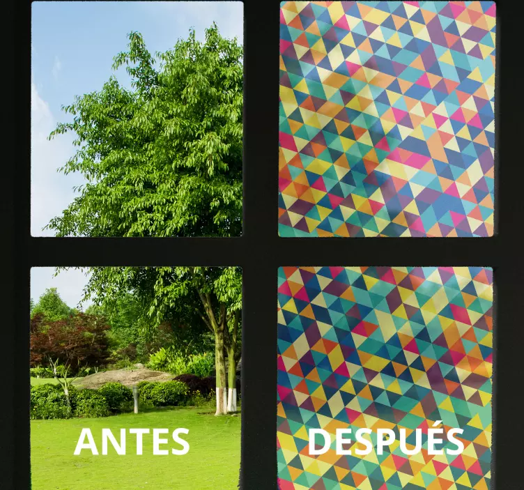 창 스티커 투명한 기하학적 - TenStickers