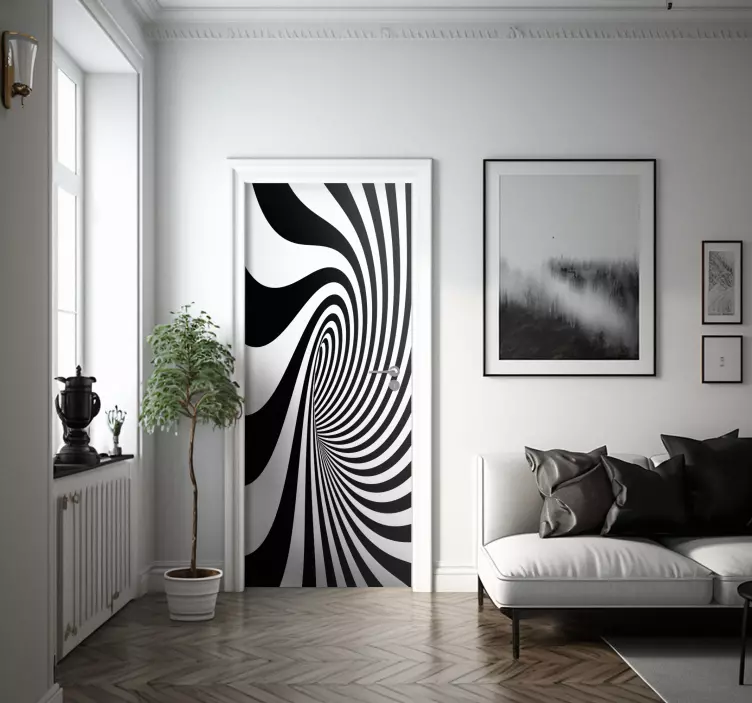 블랙홀 도어 비닐 스티커 - TenStickers