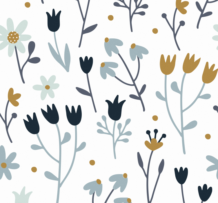 가구 스티커 미니멀리스트 꽃 - TenStickers