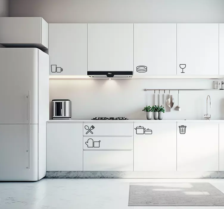 주방 용품 벽 스티커 주방 아이콘 - TenStickers