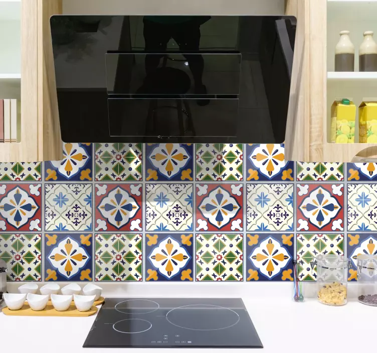 전형적인 포르투갈 타일 스티커 - TenStickers