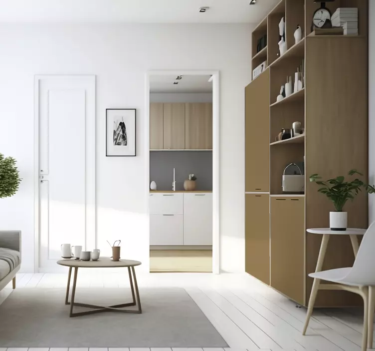 가구 스티커 매트 베이지 브라운 - TenStickers