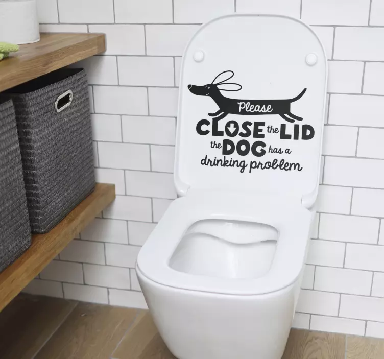 애완 동물 벽 스티커 뚜껑을 닫아라 개 - TenStickers