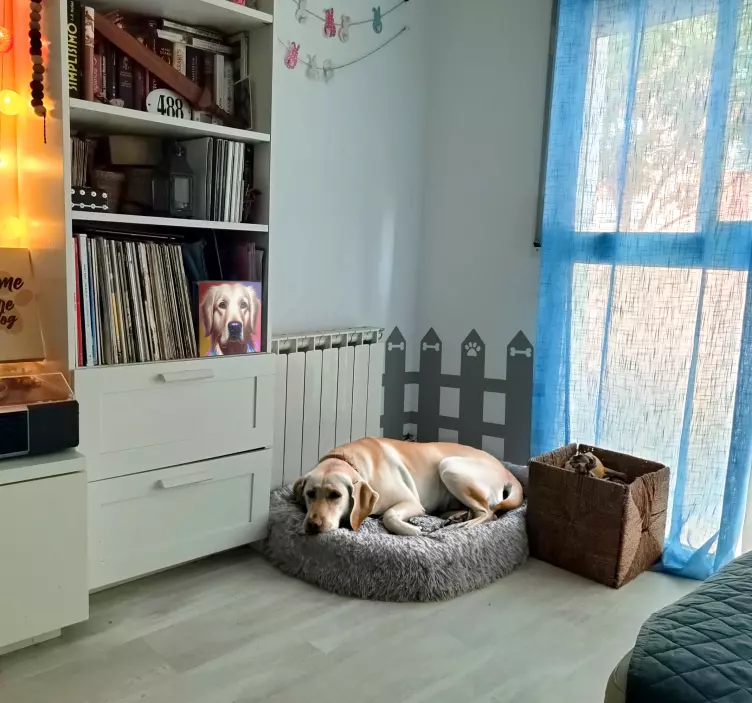 애완 동물 벽 스티커 정원 울타리 - TenStickers