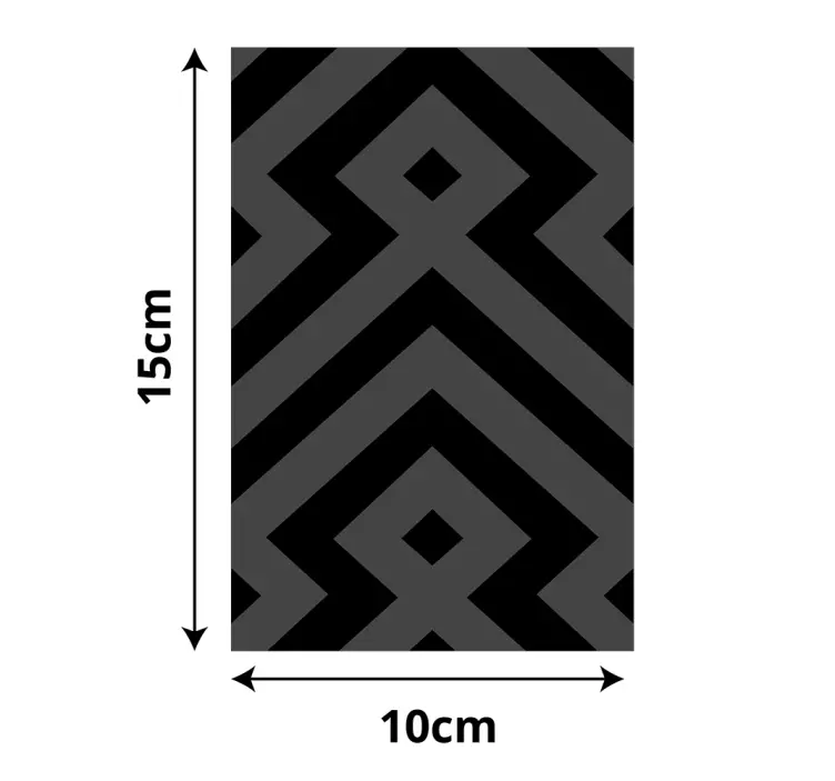 기하학적 회색 바닥 비닐 카펫 - TenStickers