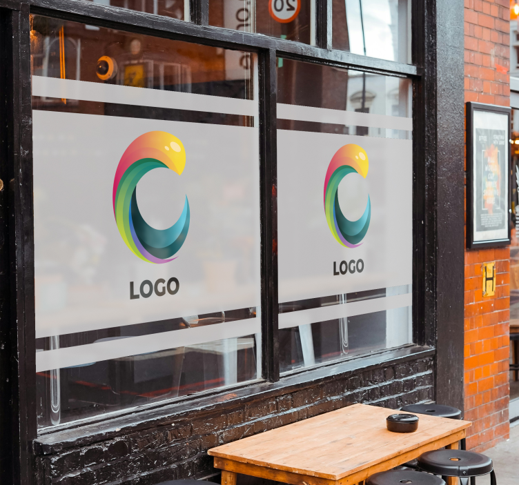 비닐 상점 간판 반투명한 곳에 로고 캐스트 - TenStickers