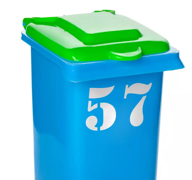 용기 접착제 컨테이너 번호 - TenStickers