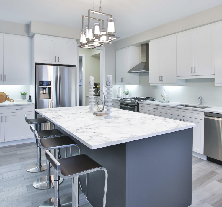 가구 스티커 백색 마르몰 - TenStickers