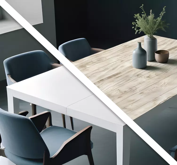 식당 벽 스티커 테이블용 가벼운 목재 - TenStickers