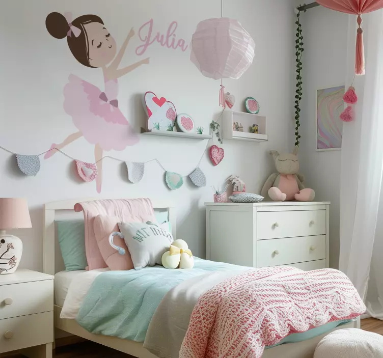 그림 벽 스티커 작은 발레리나 - TenStickers