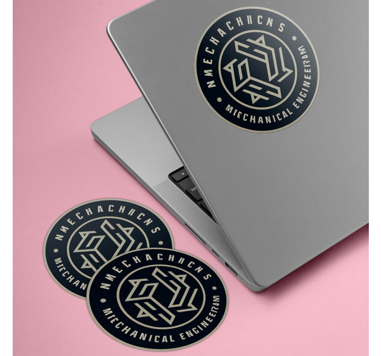 사무실 스티커 로고가 있는 개인화된 원 - TenStickers