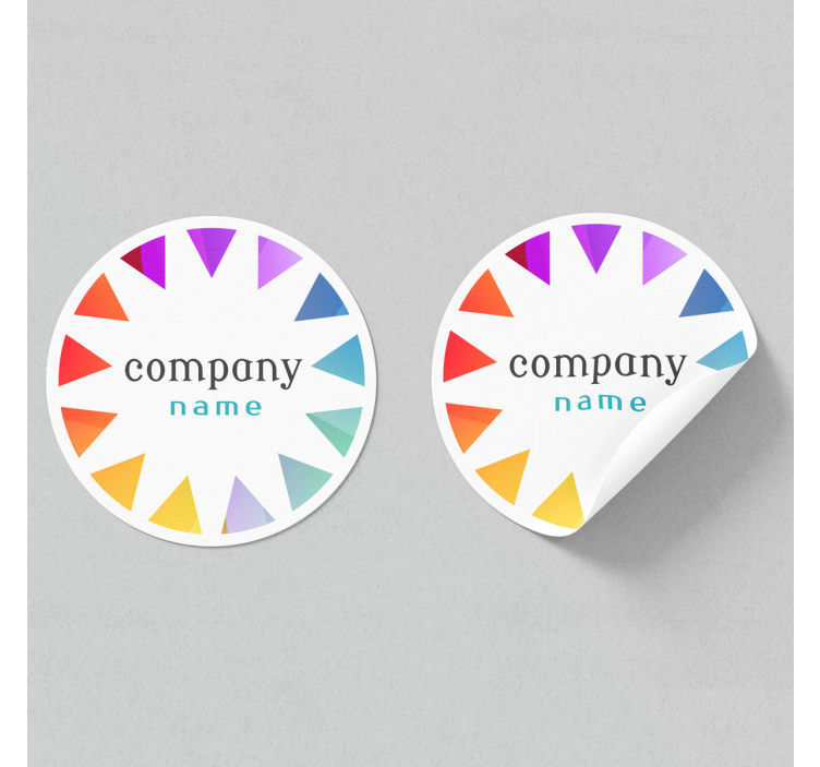 사무실 스티커 로고가 있는 개인화된 원 - TenStickers