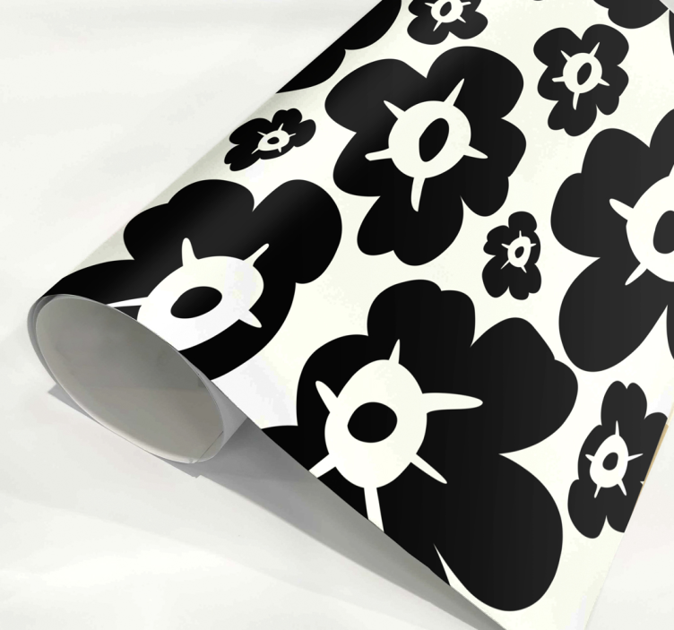 꽃 벽 스티커 검은 양귀비 - TenStickers