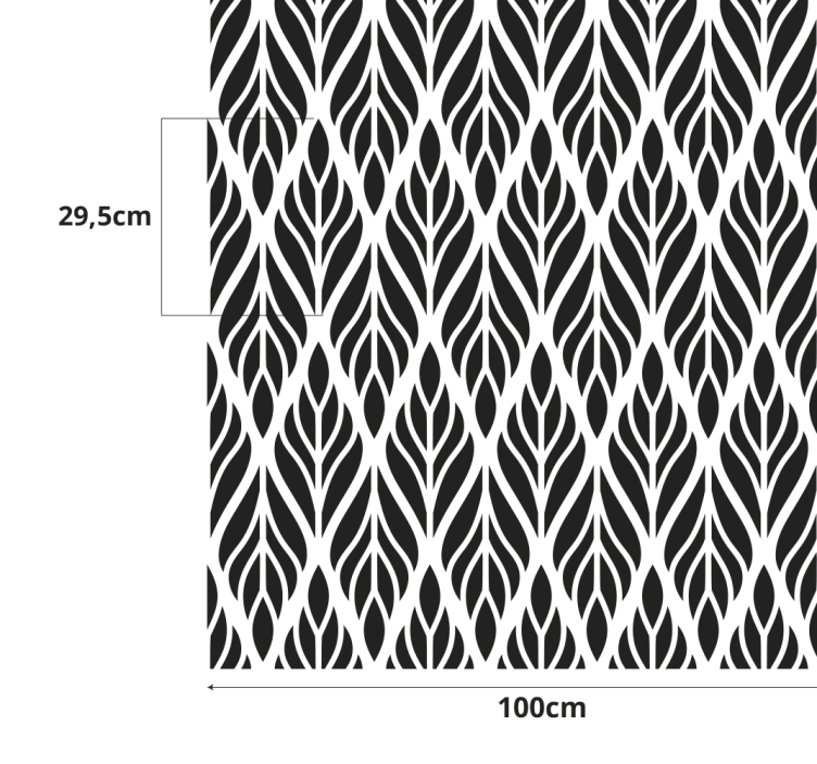 잎 무늬 잎 무늬 창 스티커 - TenStickers