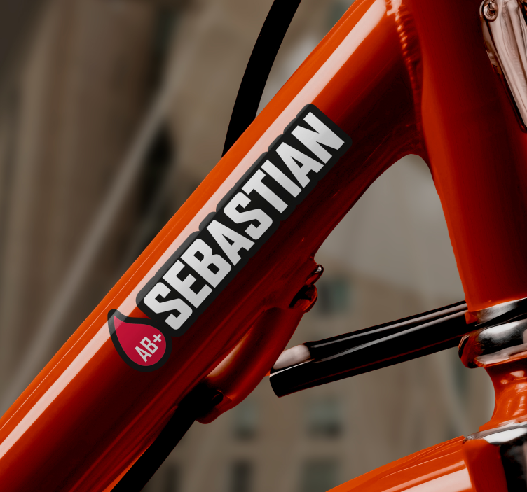 자전거 스티커 이름, 혈액형이 적힌 깃발 - TenStickers