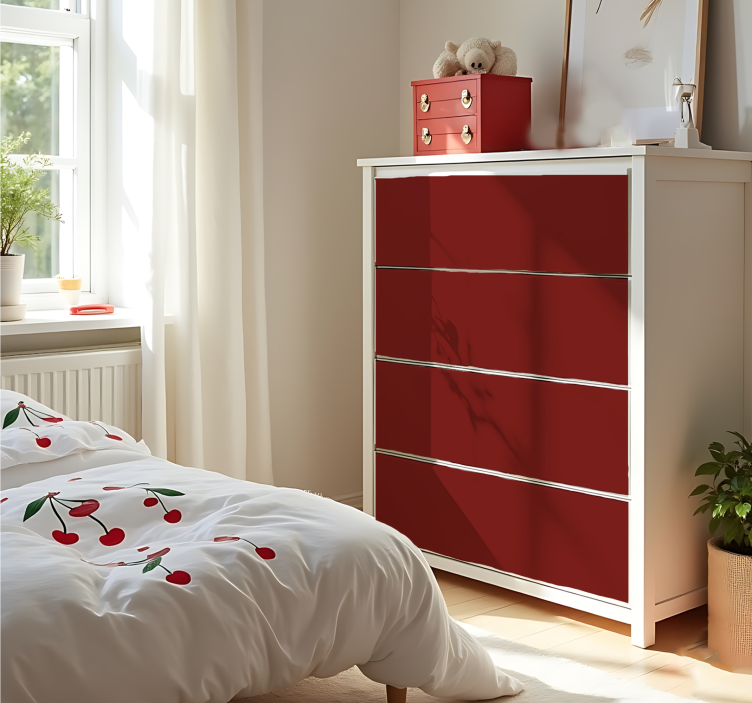 일반 컬러 비닐 시트 매트 체리 레드 - TenStickers