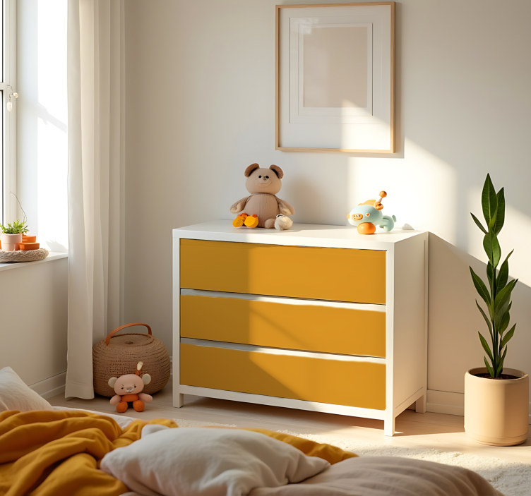 일반 컬러 비닐 시트 무광 노란색 - TenStickers