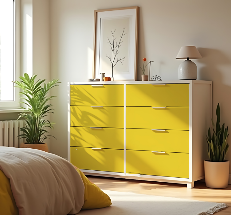 일반 컬러 비닐 시트 무광 밝은 노란색 - TenStickers